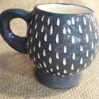 Mate con asa esgrafiado